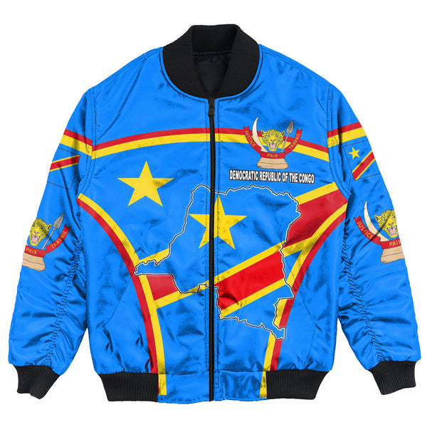 Democratic Republic of the Congo Active Flag Bomber Jacket