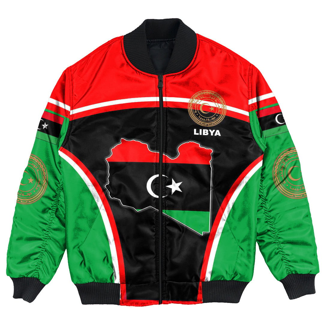 Libya Active Flag Bomber Jacket