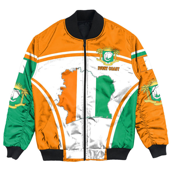 Ivory Coast Active Flag Bomber Jacket