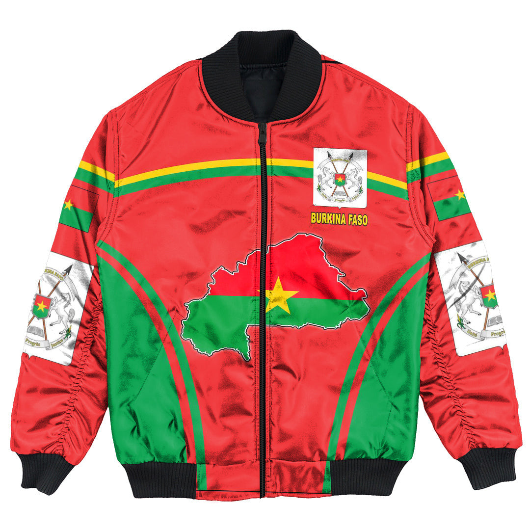 Burkina Faso Active Flag Bomber Jacket