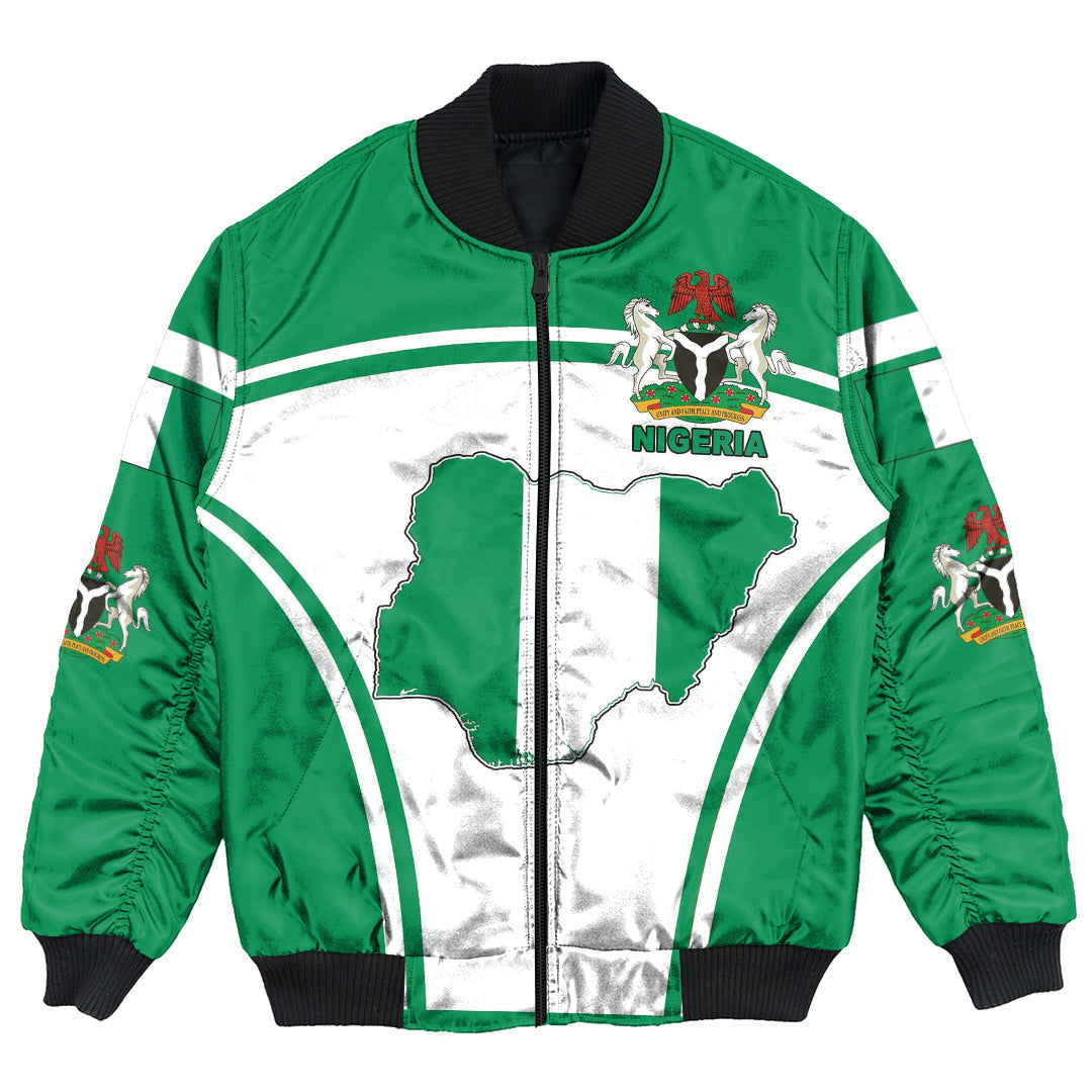 Nigeria Active Flag Bomber Jacket