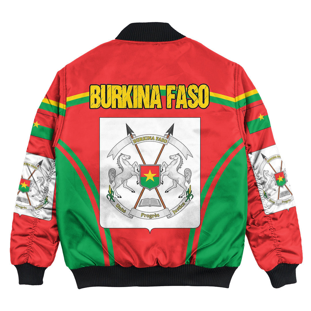 Burkina Faso Active Flag Bomber Jacket