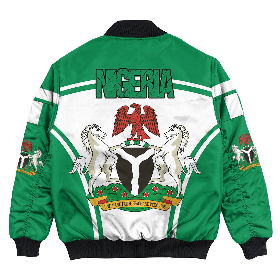 Nigeria Active Flag Bomber Jacket