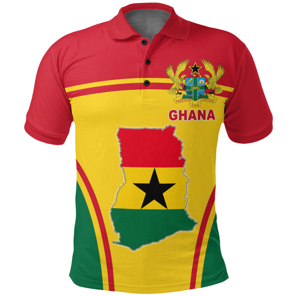 Ghana Active Flag Polo Shirt