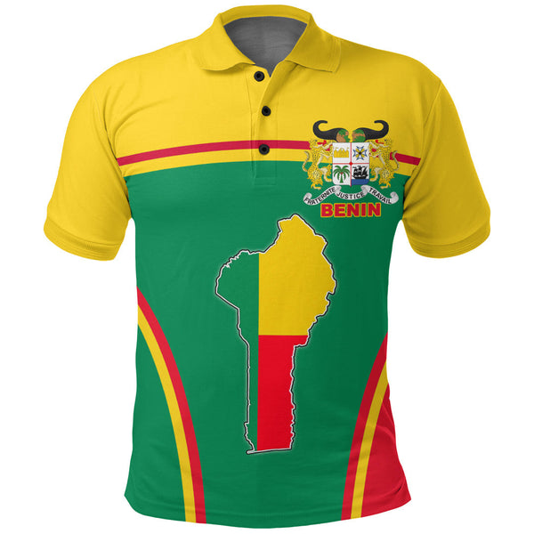 Benin Active Flag Polo Shirt