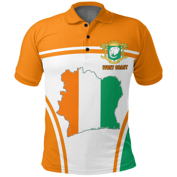 Ivory Coast Active Flag Polo Shirt