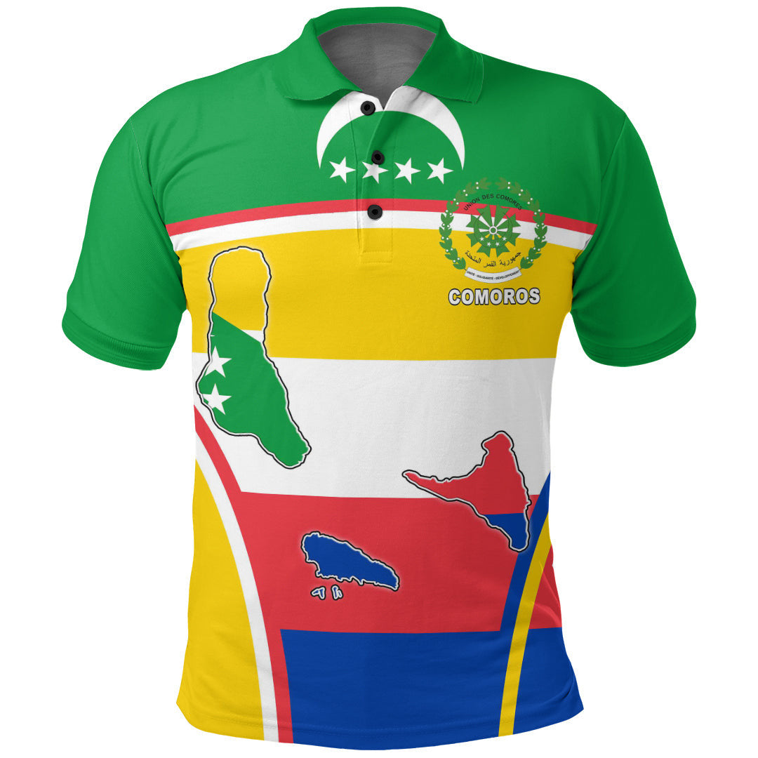 Comoros Active Flag Polo Shirt