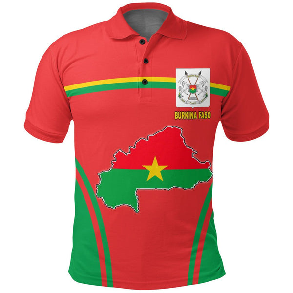 Burkina Faso Active Flag Polo Shirt