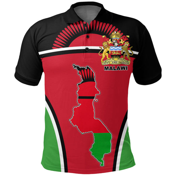 Malawi Active Flag Polo Shirt