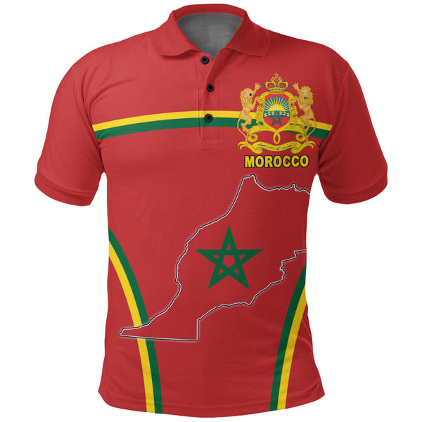 Morocco Active Flag Polo Shirt