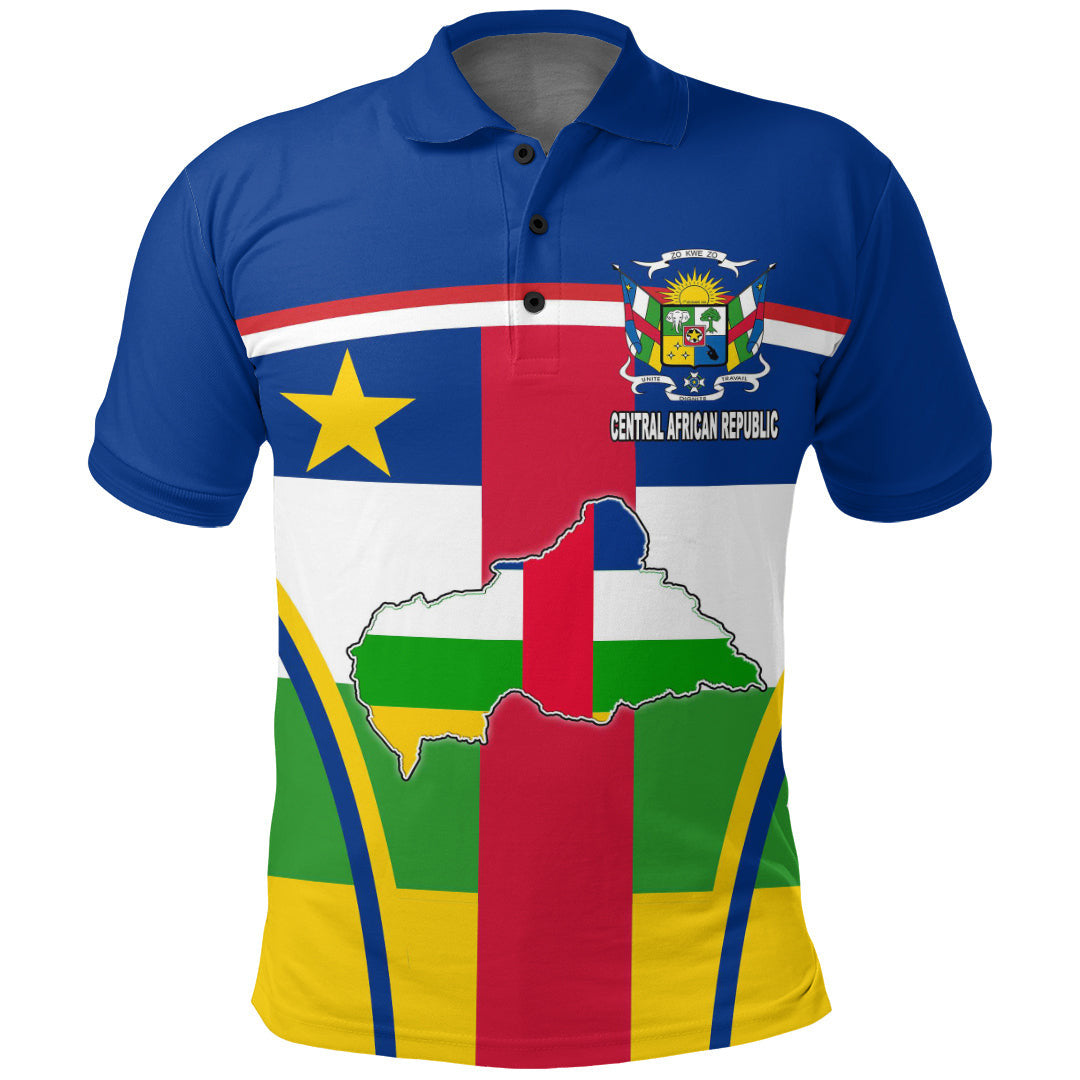 Central African Republic Active Flag Polo Shirt