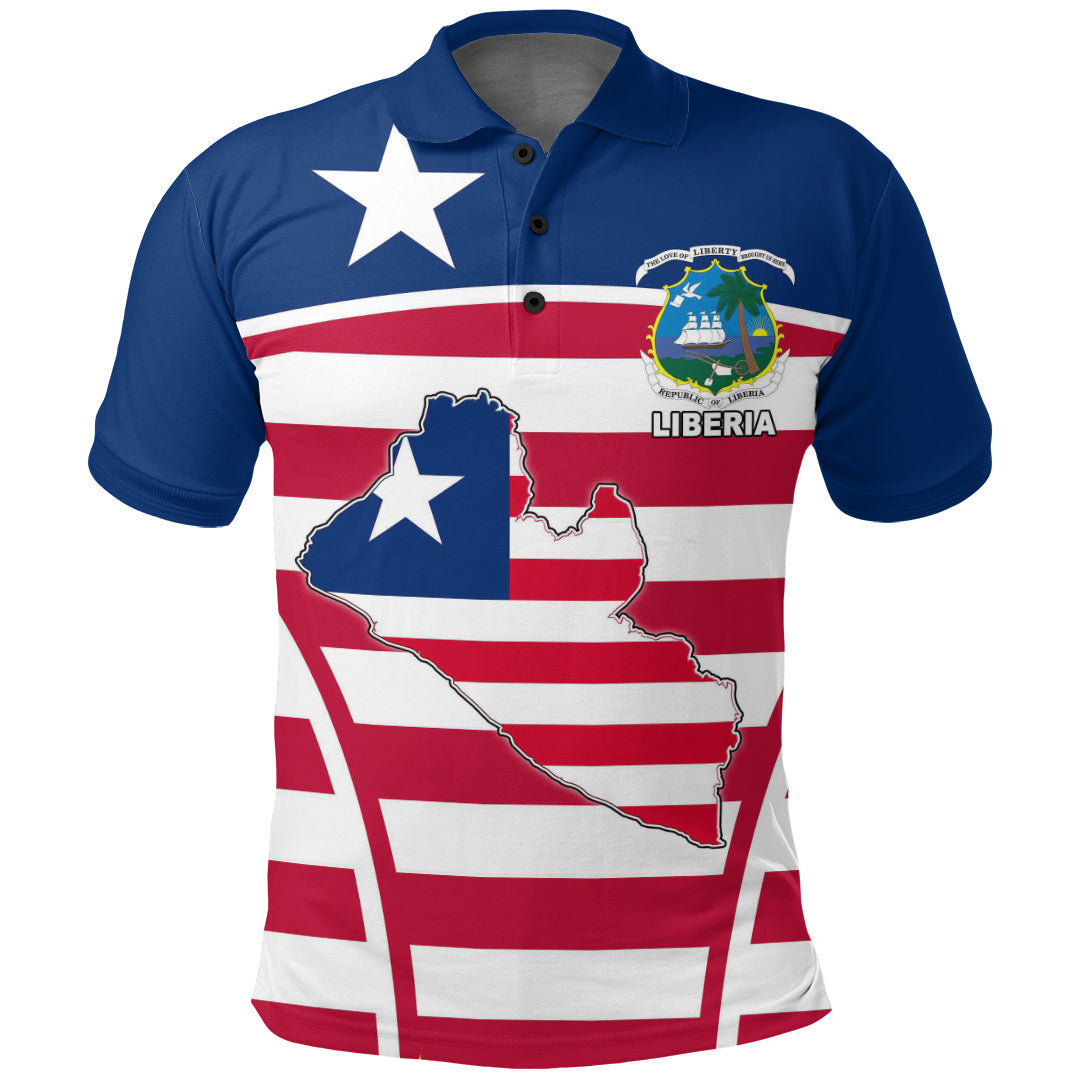 Liberia Active Flag Polo Shirt