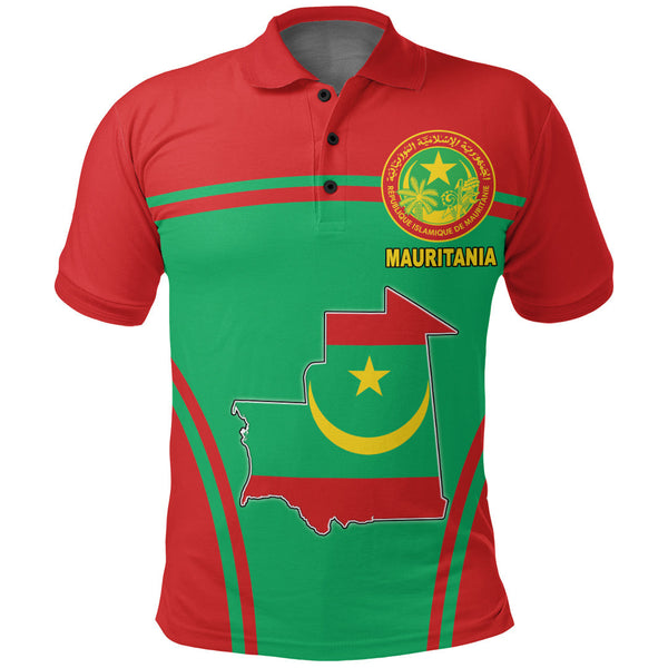 Mauritania Active Flag Polo Shirt