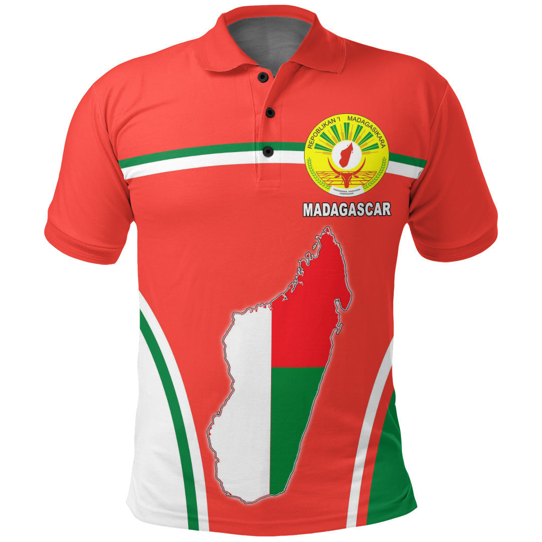 Madagascar Active Flag Polo Shirt