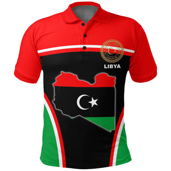 Libya Active Flag Polo Shirt