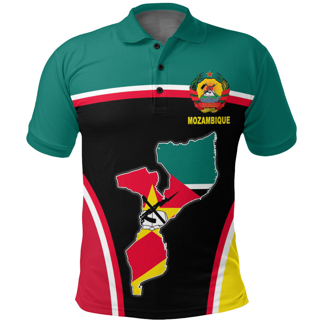 Mozambique Active Flag Polo Shirt