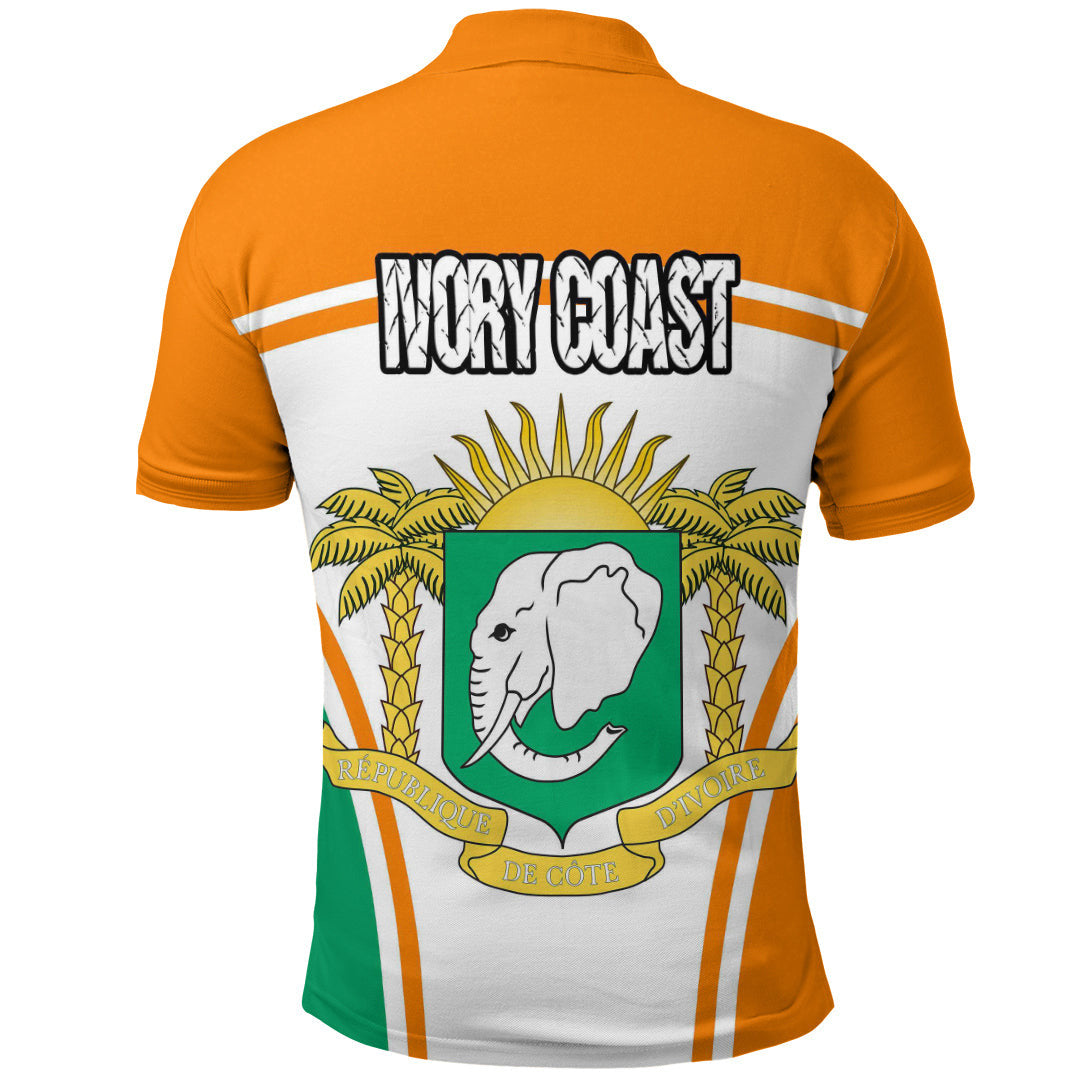 Ivory Coast Active Flag Polo Shirt