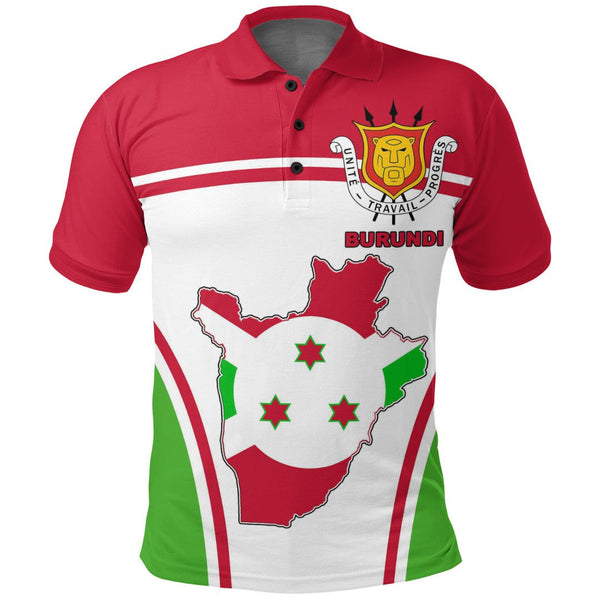 Burundi Active Flag Polo Shirt