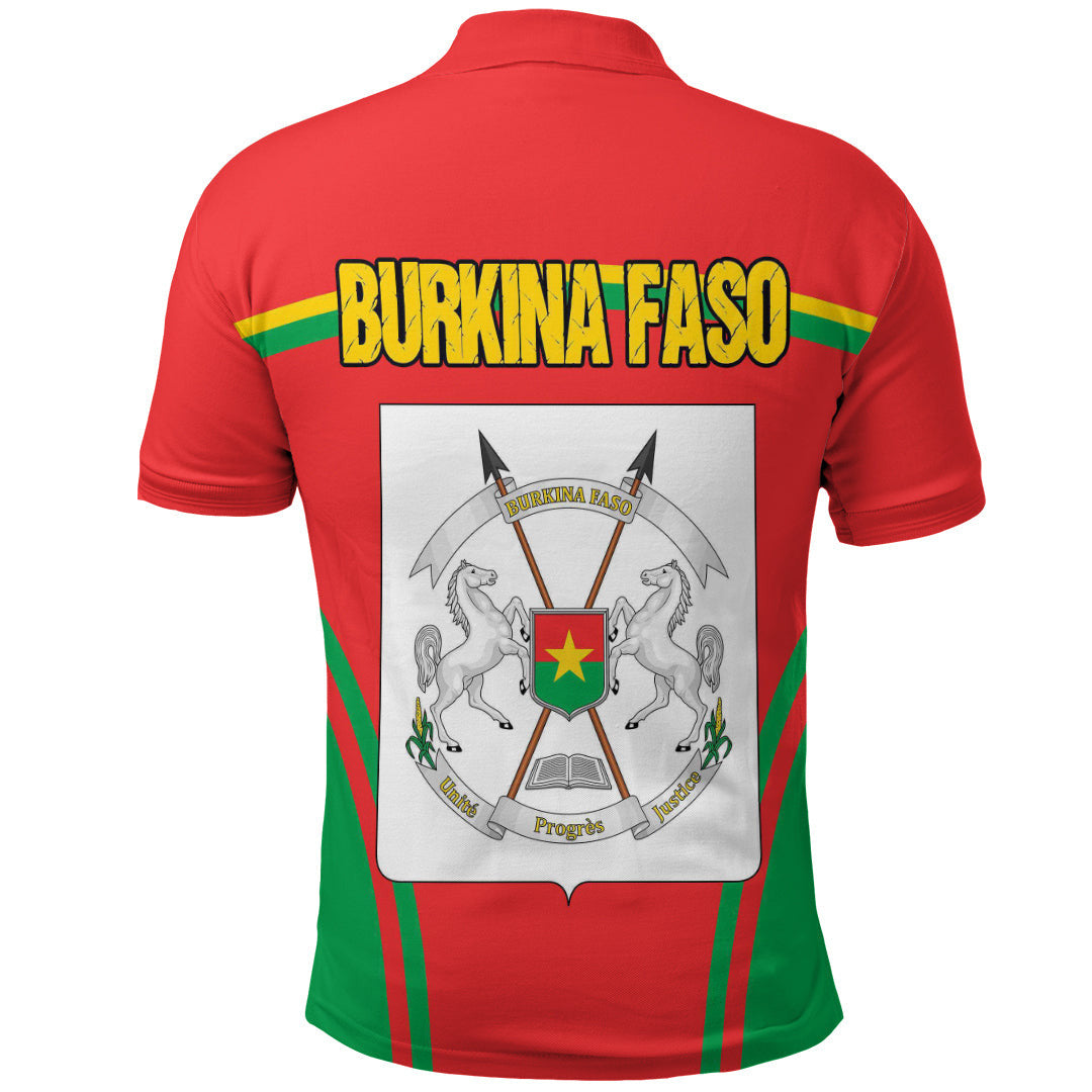 Burkina Faso Active Flag Polo Shirt