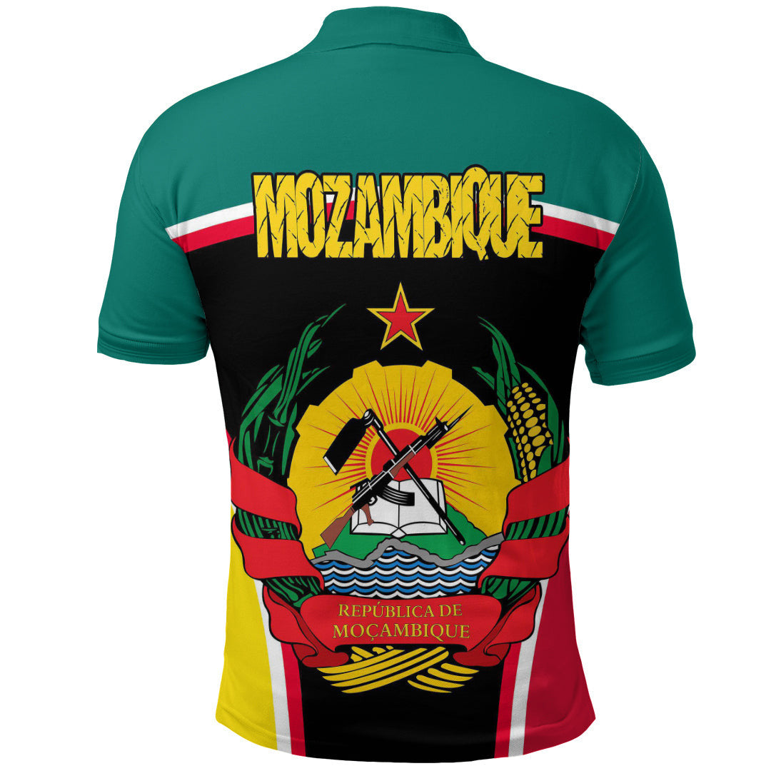 Mozambique Active Flag Polo Shirt