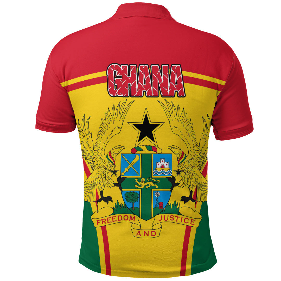 Ghana Active Flag Polo Shirt