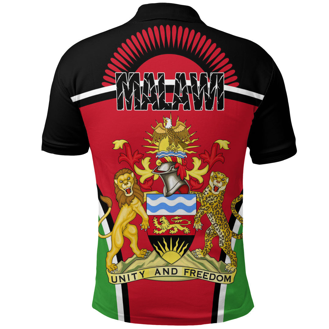 Malawi Active Flag Polo Shirt