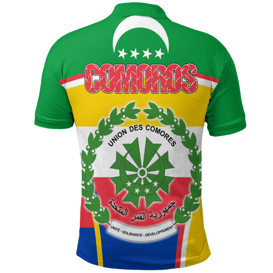 Comoros Active Flag Polo Shirt