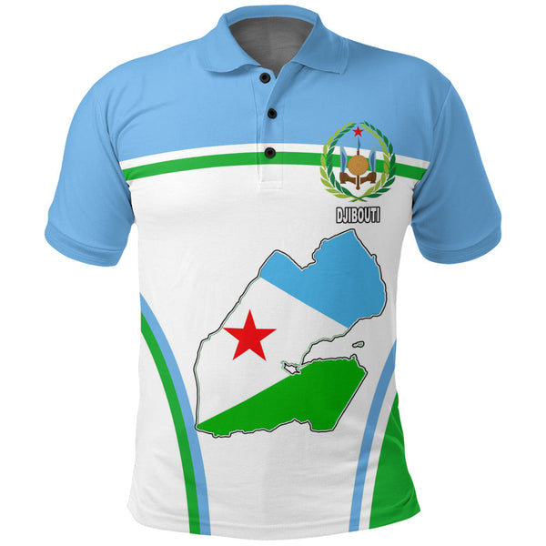 Djibouti Active Flag Polo Shirt