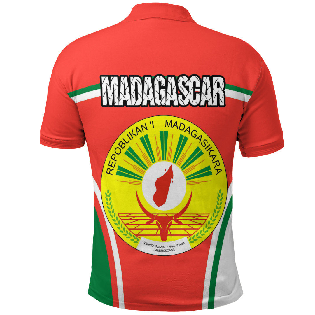 Madagascar Active Flag Polo Shirt