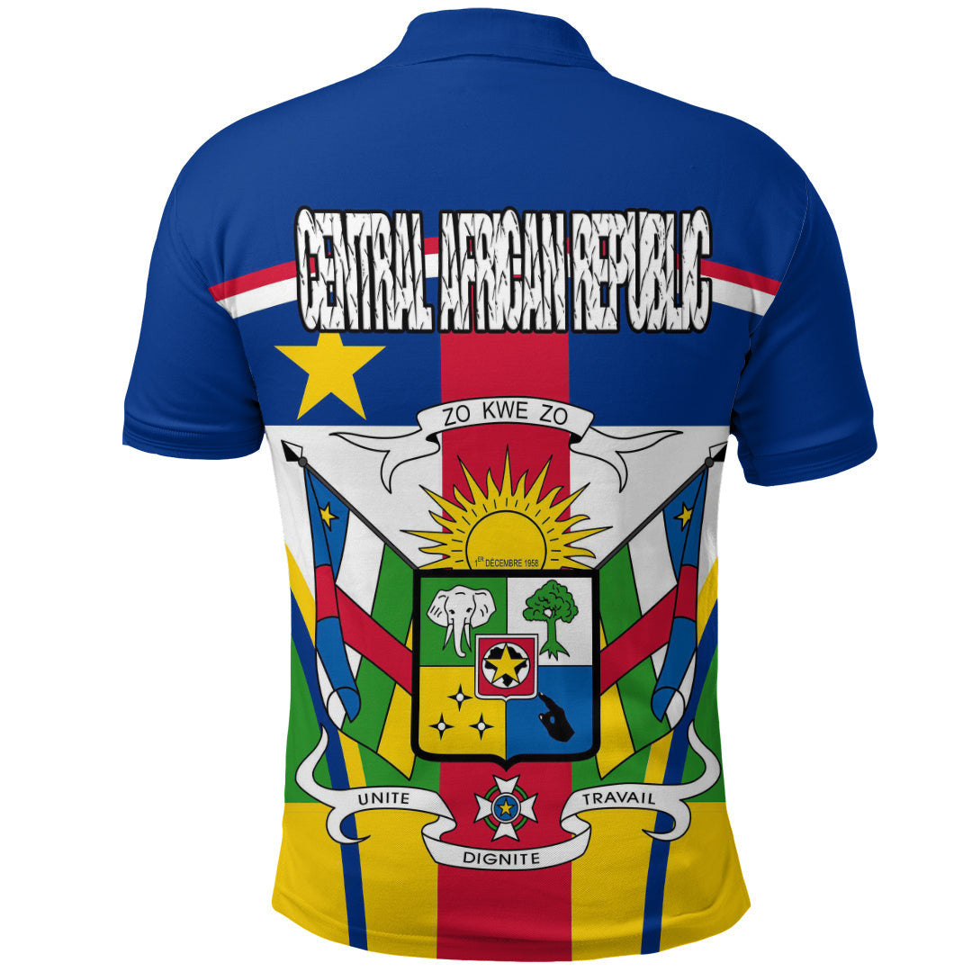 Central African Republic Active Flag Polo Shirt