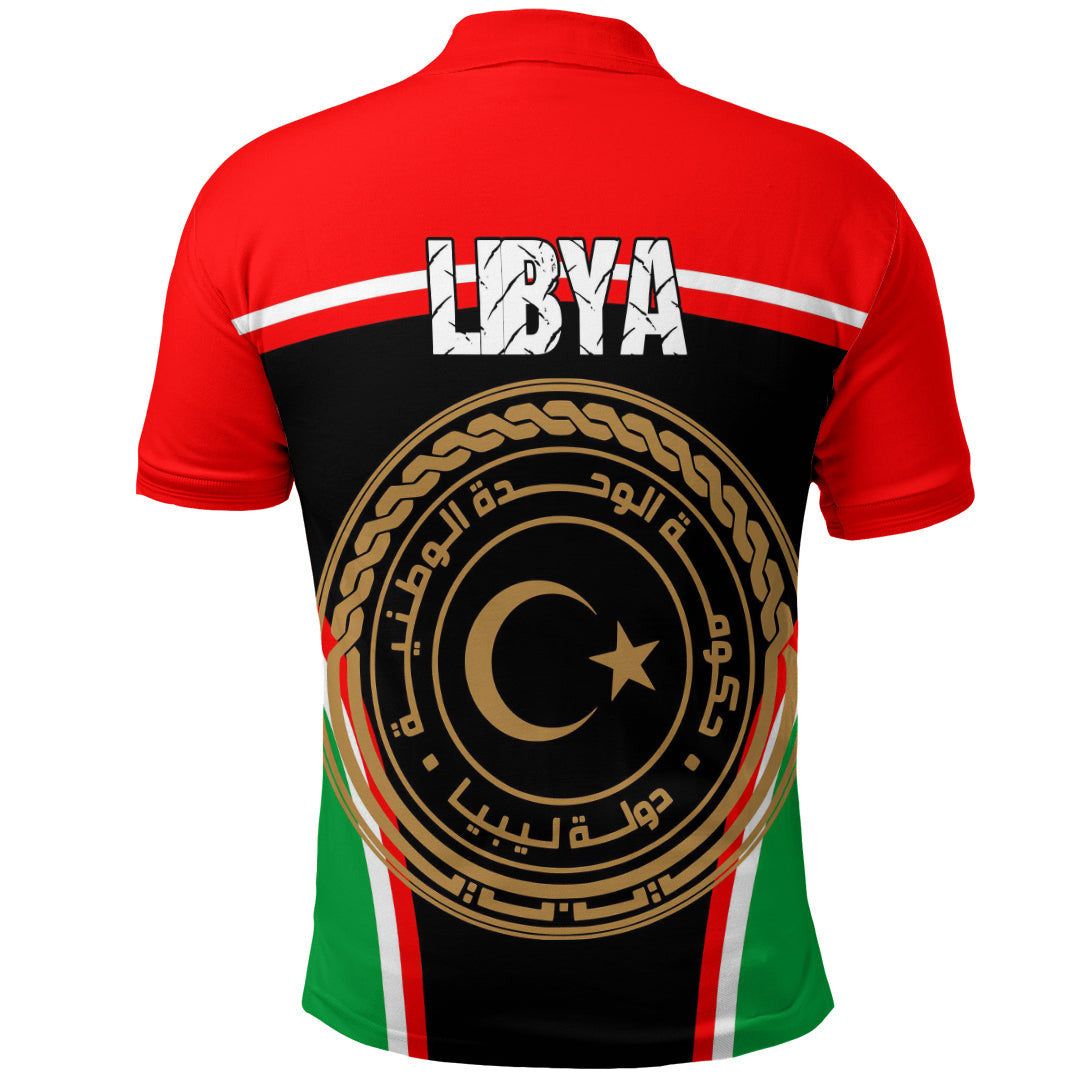 Libya Active Flag Polo Shirt