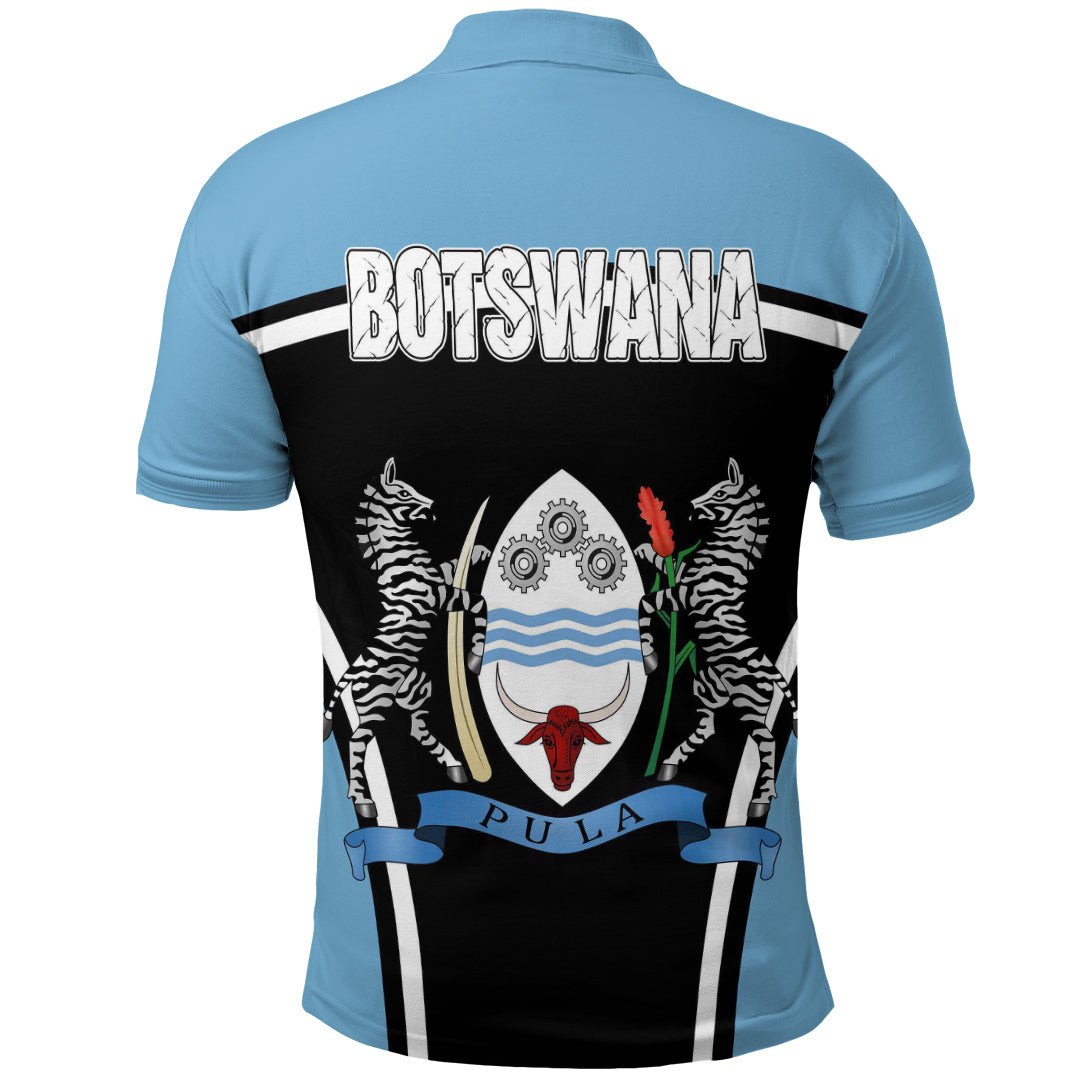 Botswana Active Flag Polo Shirt