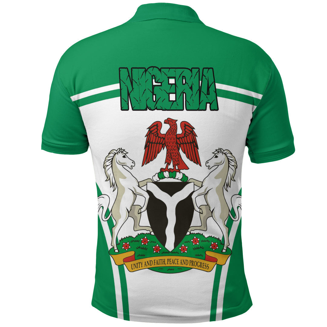 Nigeria Active Flag Polo Shirt