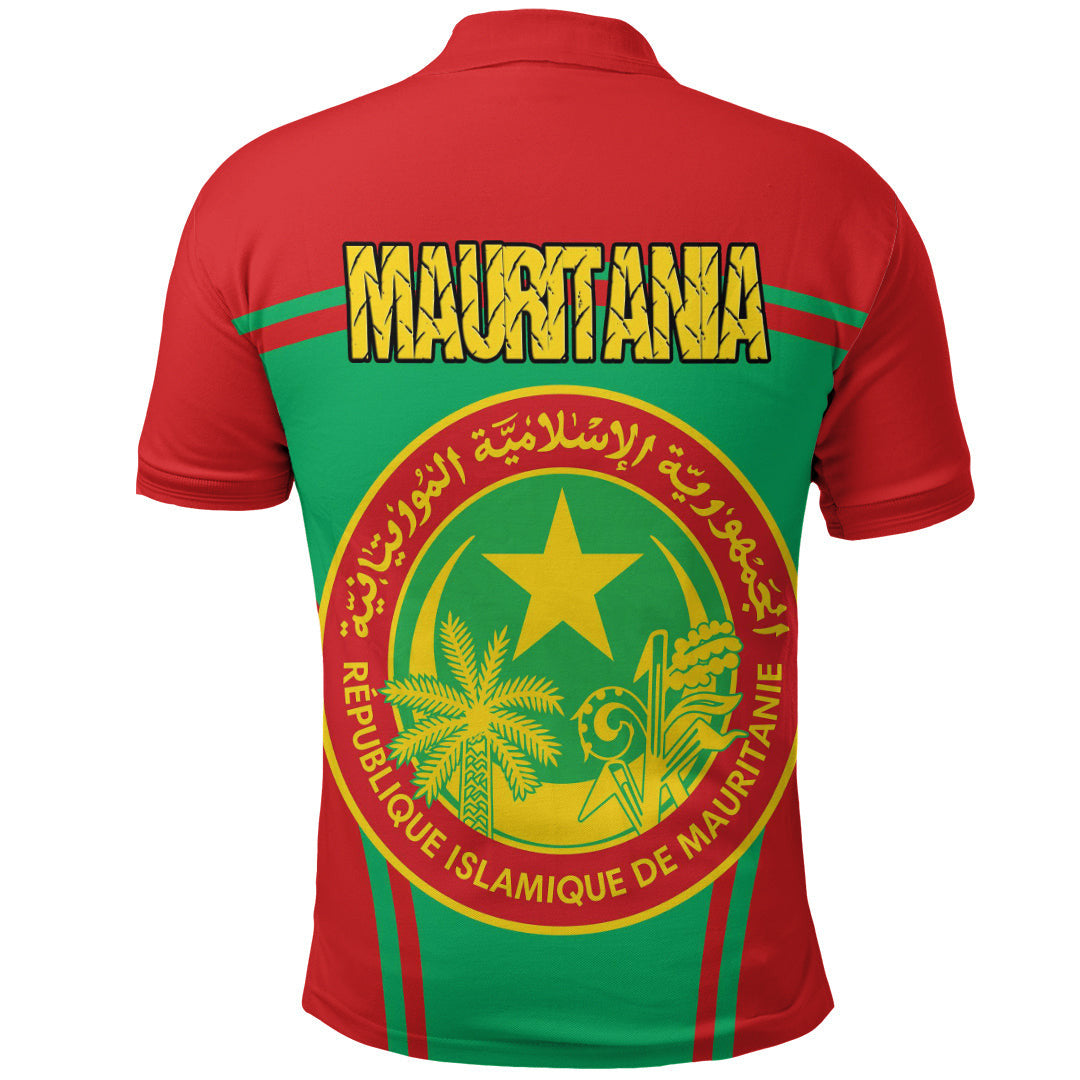 Mauritania Active Flag Polo Shirt