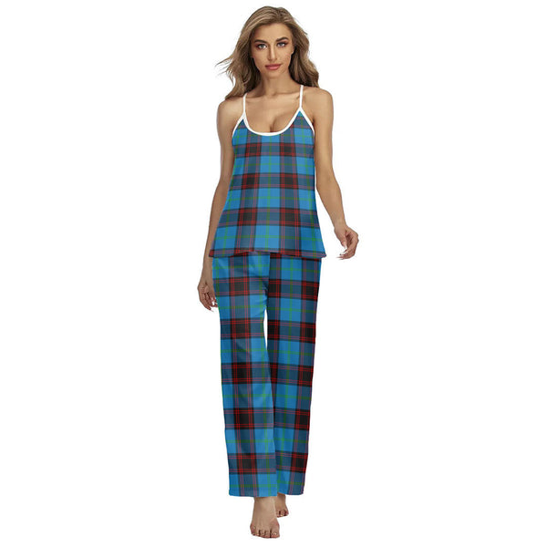 Home Ancient Tartan Plaid Cami Pajamas Sets