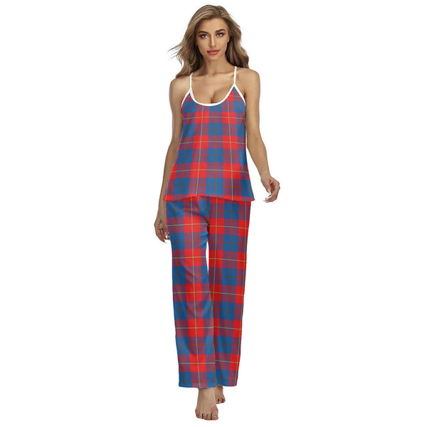 Galloway Red Tartan Plaid Cami Pajamas Sets
