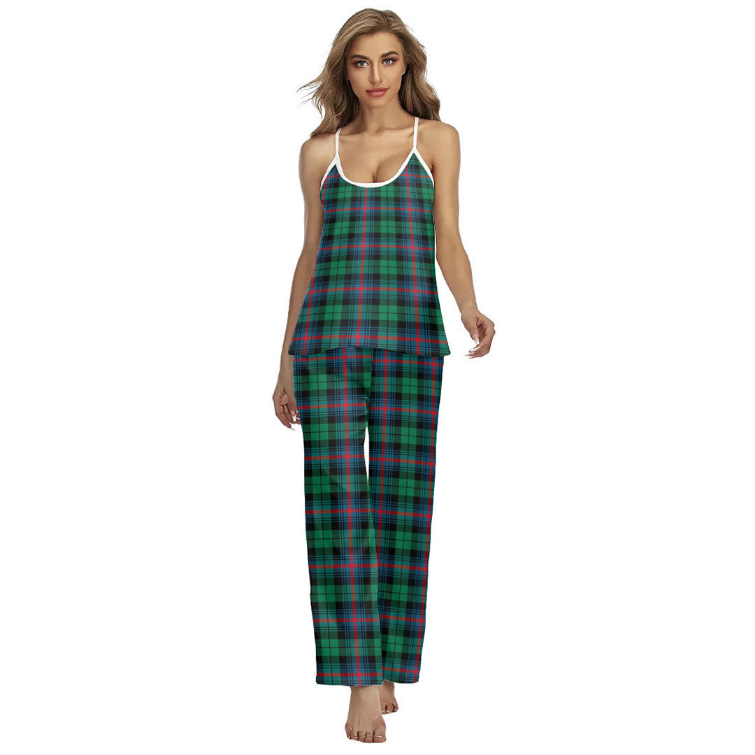 Urquhart Broad Red Ancient Tartan Plaid Cami Pajamas Sets