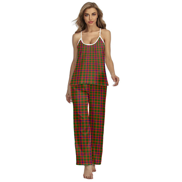 Skene Modern Tartan Plaid Cami Pajamas Sets