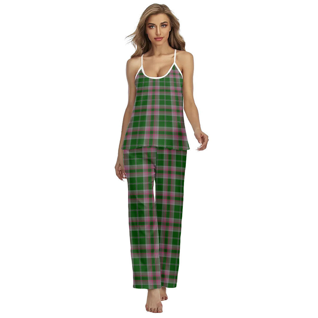 Gray Hunting Tartan Plaid Cami Pajamas Sets