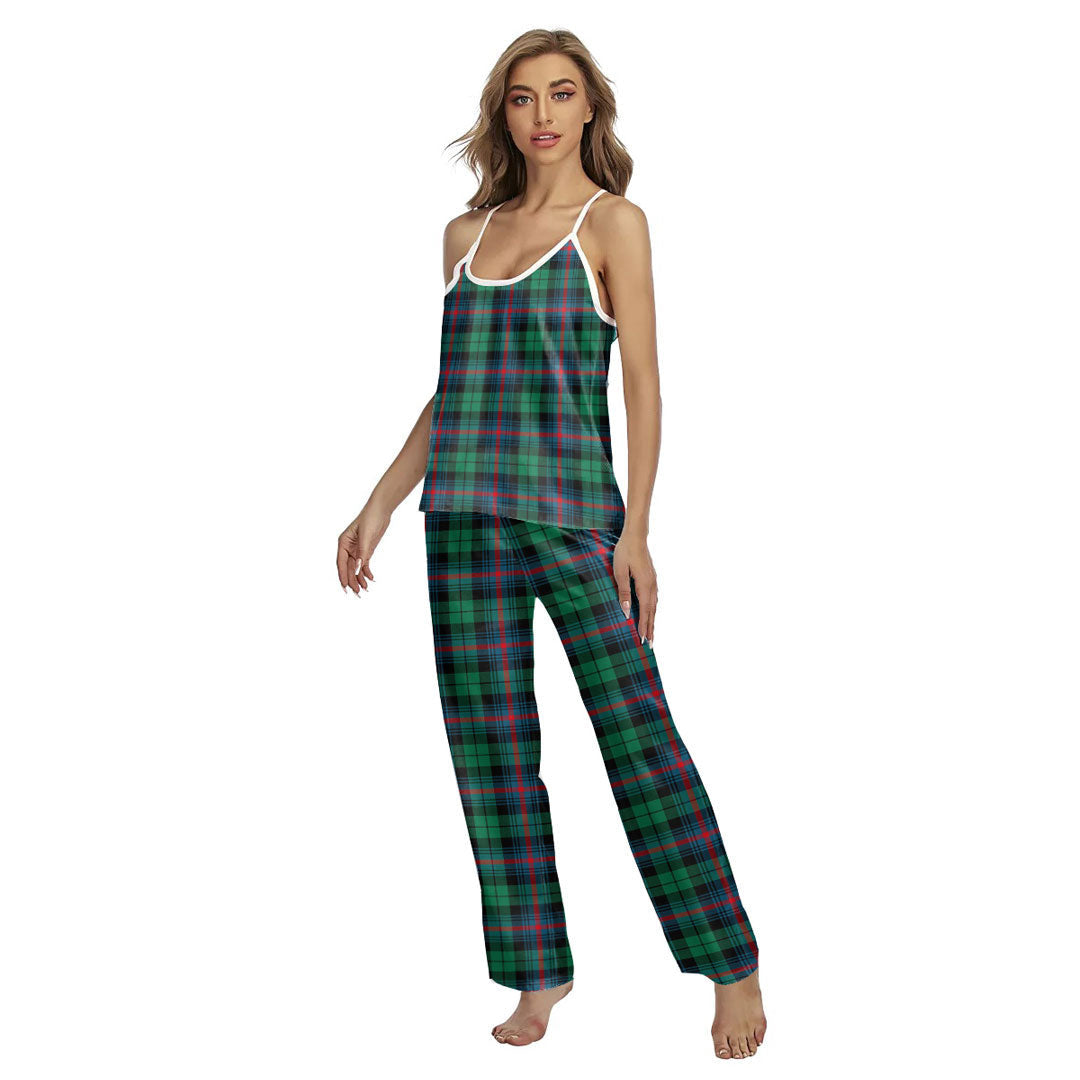 Urquhart Broad Red Ancient Tartan Plaid Cami Pajamas Sets