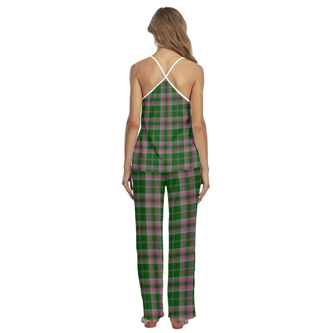 Gray Hunting Tartan Plaid Cami Pajamas Sets