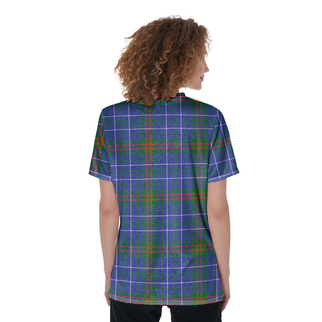 Edmonstone Tartan Plaid V-Neck String Short Sleeve Shirt