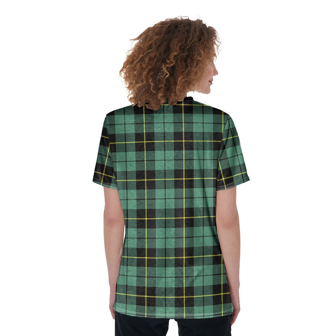 Wallace Hunting Ancient Tartan Plaid V-Neck String Short Sleeve Shirt