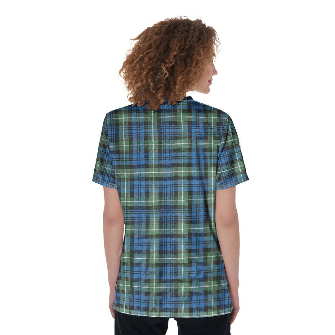 Lamont Ancient Tartan Plaid V-Neck String Short Sleeve Shirt