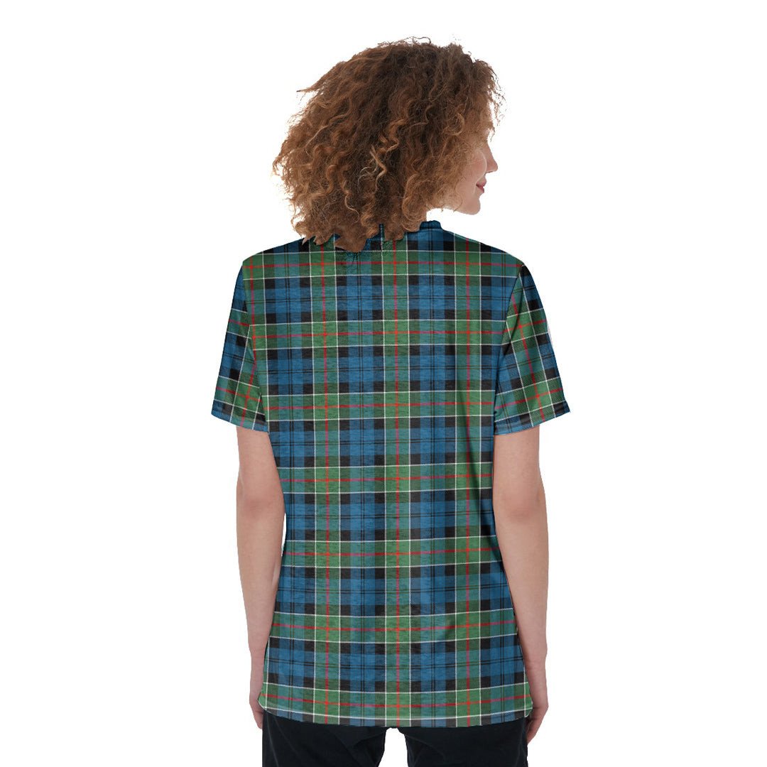 Colquhoun Ancient Tartan Plaid V-Neck String Short Sleeve Shirt