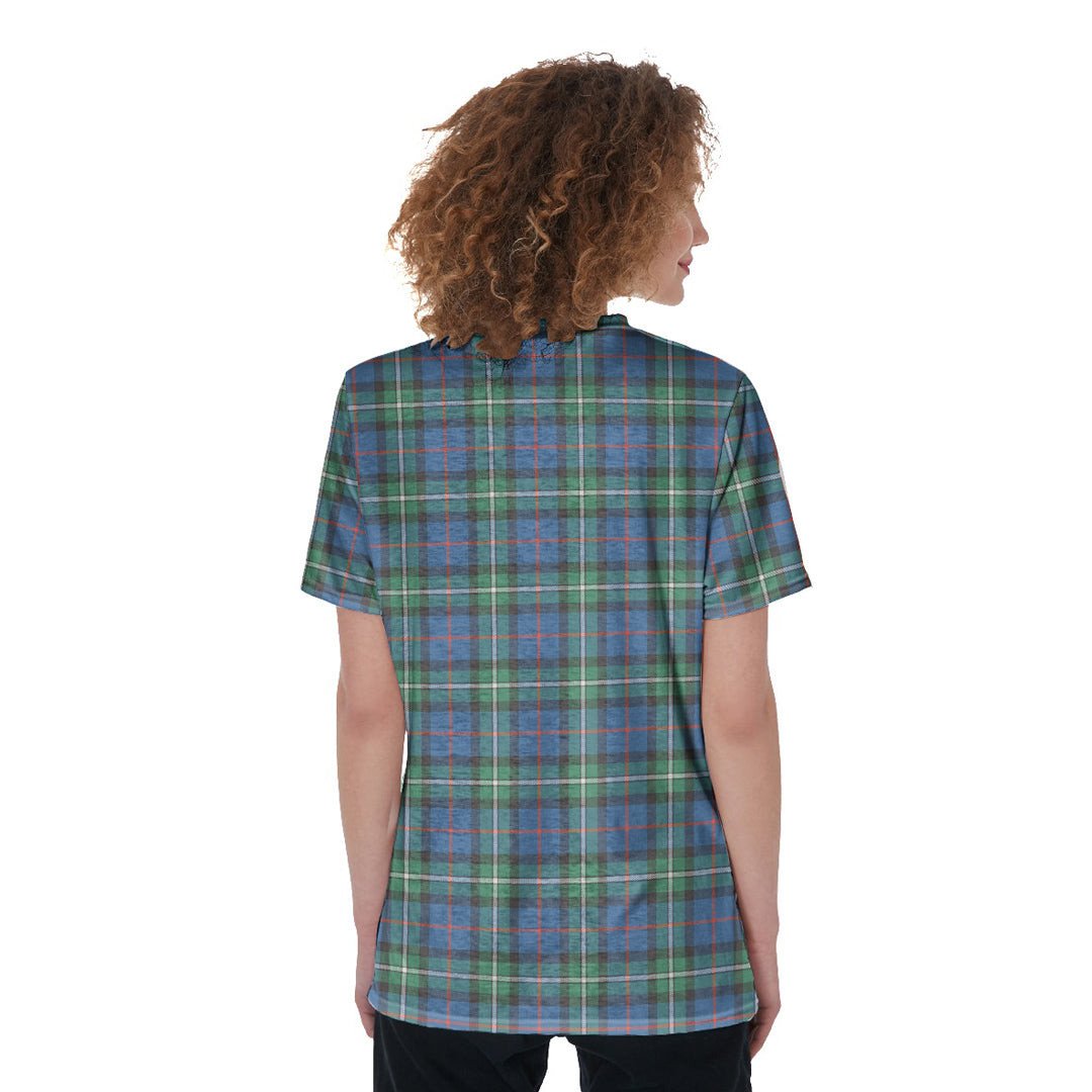 MacPhail Hunting Ancient Tartan Plaid V-Neck String Short Sleeve Shirt