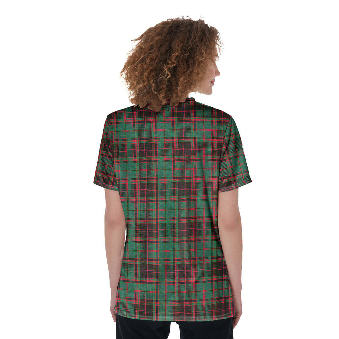 Buchan Ancient Tartan Plaid V-Neck String Short Sleeve Shirt