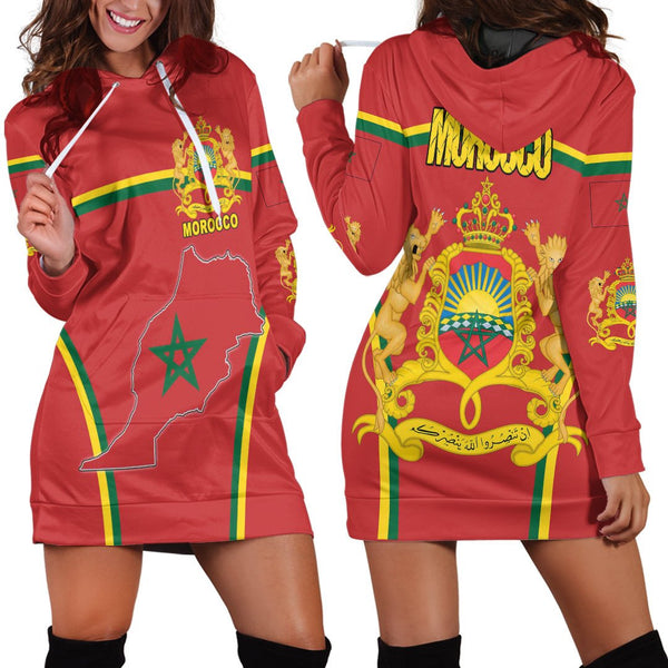 Morocco Active Flag Hoodie Dress