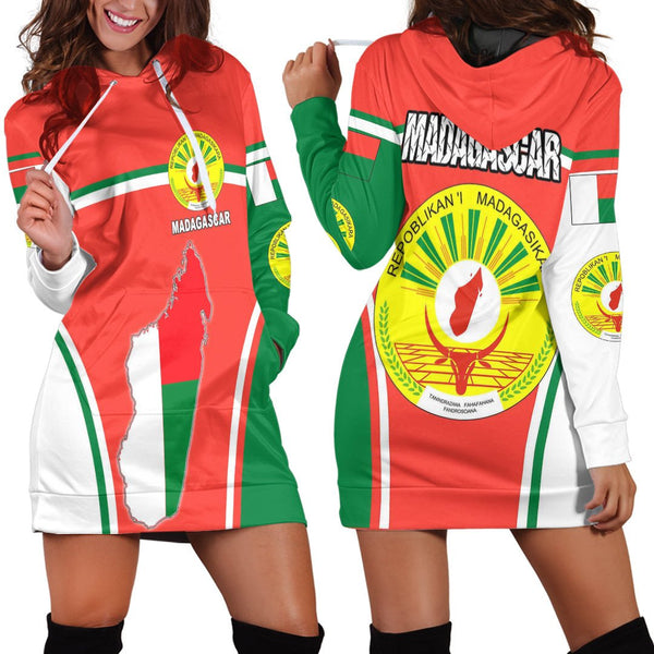 Madagascar Active Flag Hoodie Dress