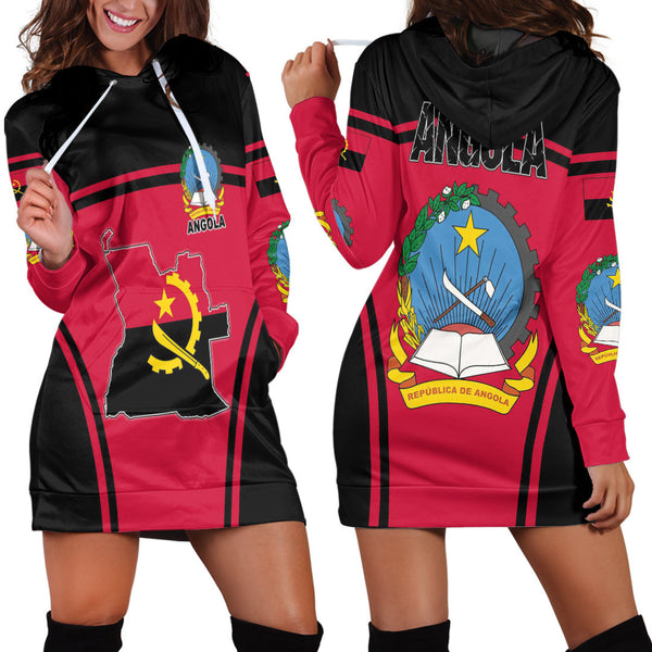 Angola Active Flag Hoodie Dress